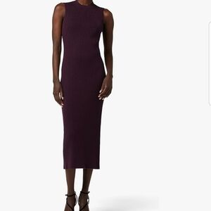 Hudson Jeans Sleeveless Dark Purple Midi Dress
